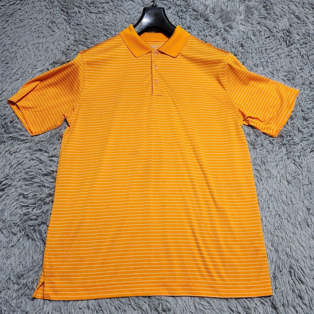 NIKE GOLF Polo Shirt Mens Medium Orange Short Sleeve DRI-FIT Stretch Polyester